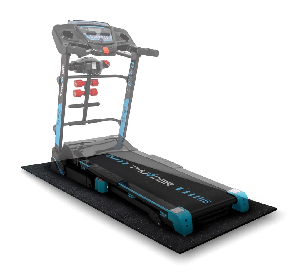 Tapis Caoutchouc Antidérapant 12kg Insonorisant THUNDER 195x91cm Noir - 6