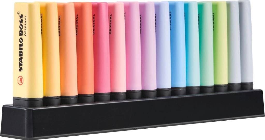 STABILO Textmarker -  BOSS ORIGINAL Pastel - 15er Tischset Produktbild 
