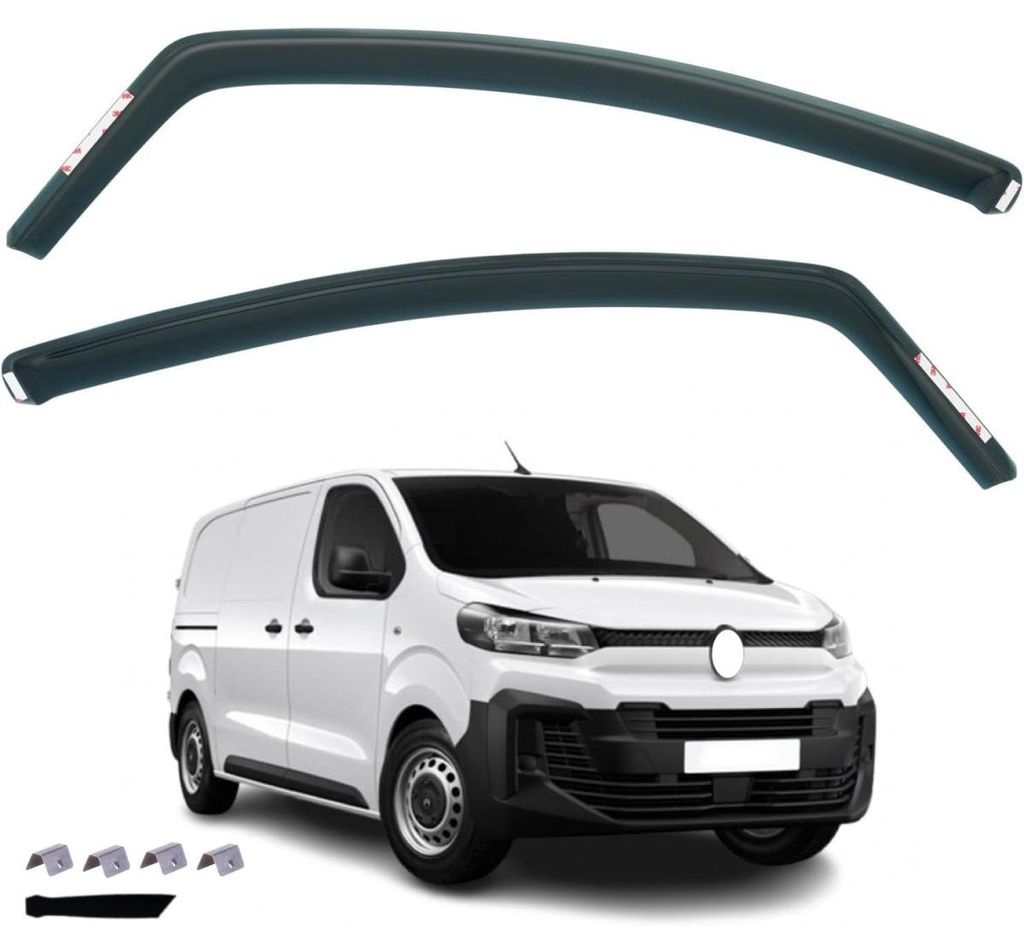 Satz mit 2 Windabweisern für Citroën Jumpy, Peugeot Expert, Produktbild 