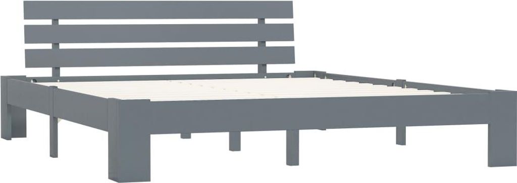 vidaXL Postel z masivu šedá borovice 160x200 cm Obrázek produktu 