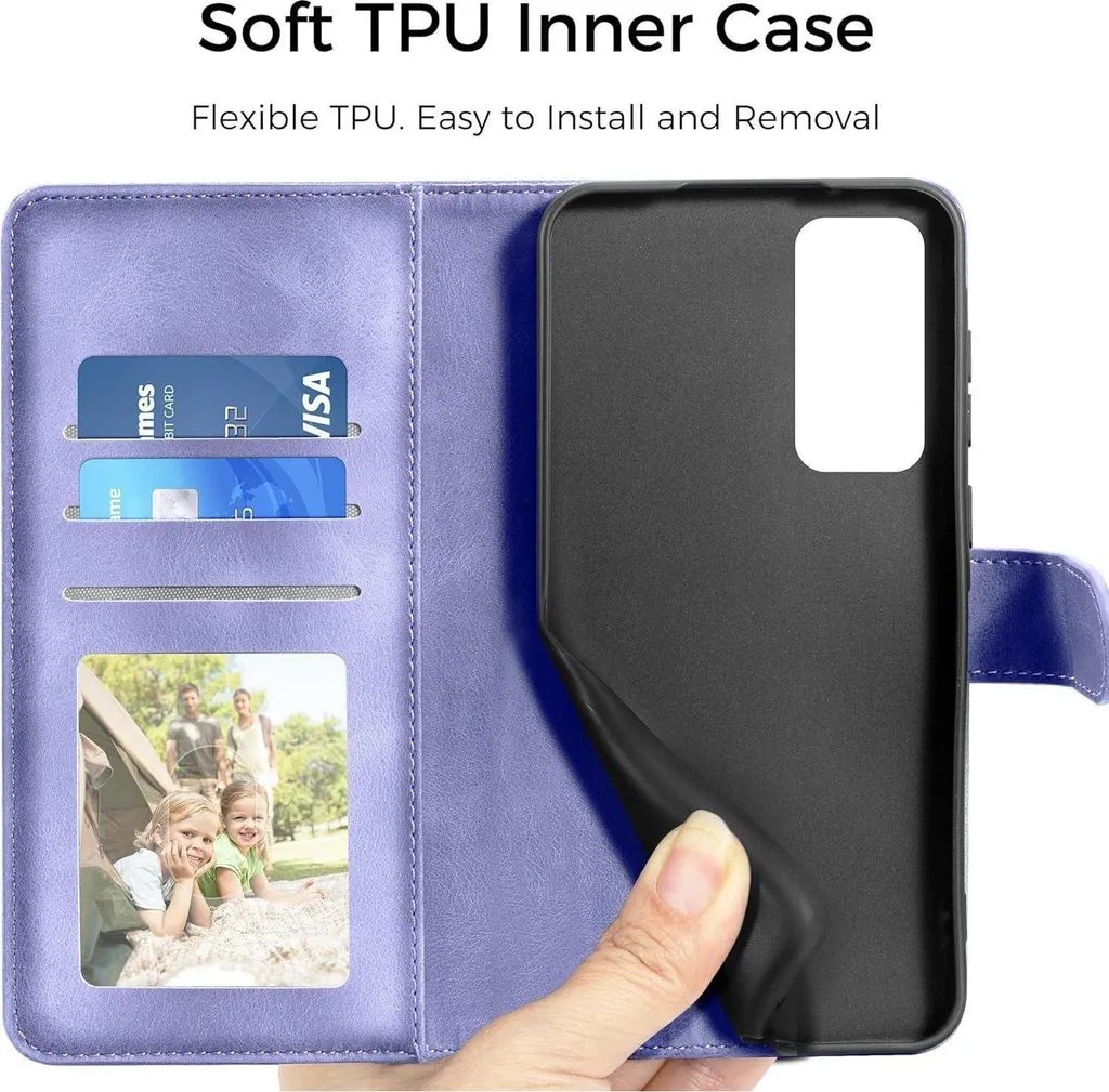 Custodia Portafoglio Samsung S20 FE Viola Pelle - Cover con Supporto - 5