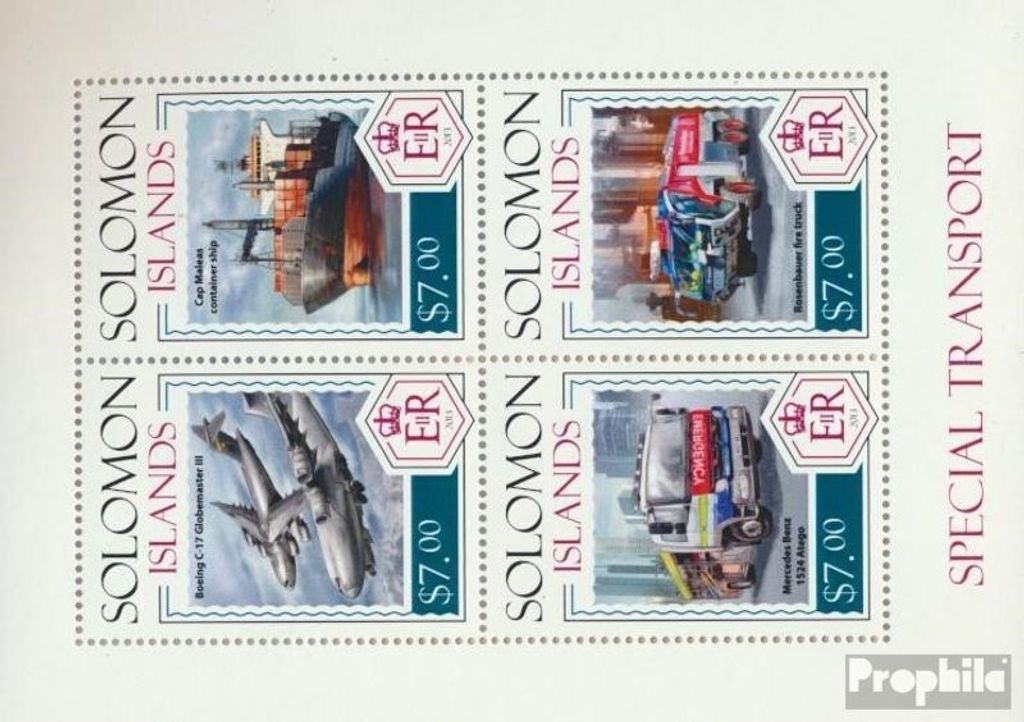 Briefmarken Salomoninseln 2014 Mi 2407-2410 Kleinbogen (kompl. Ausg.) postfrisch Sondertransport