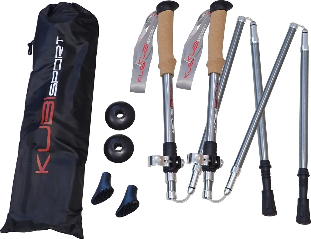 Bâtons de trekking en 5 parties - Système de pliage rapide et compact