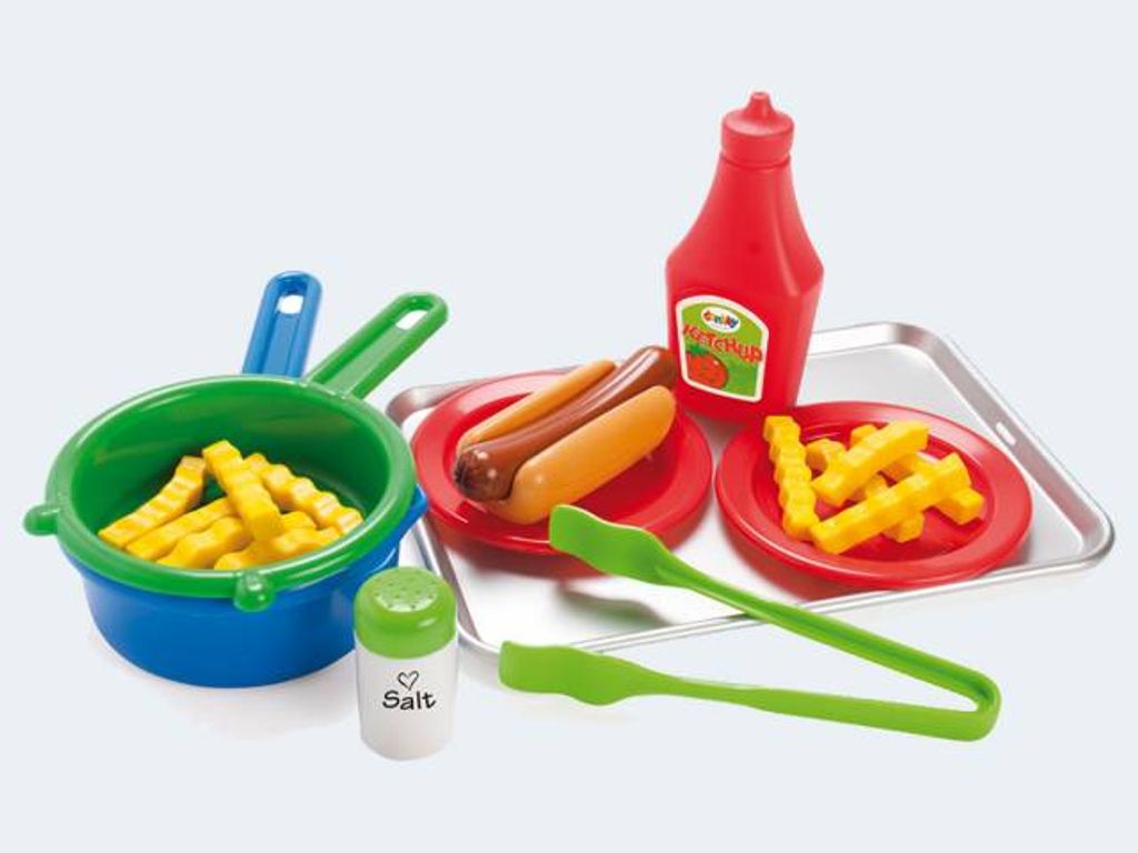 Dantoy 22-tlg. Kinder Spielzeug Hotdog-Set Hot-Dog auf Tablett 4660