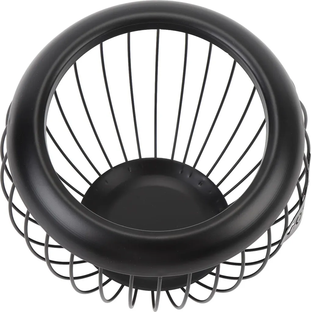 Rangement capsules café pour bureau et comptoir panier fer noir robuste