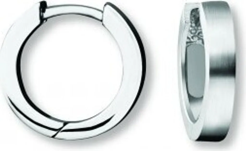 Orecchini Creola Argento 925 Rodiato 13,5x2,9 mm - Cerchi Eleganti