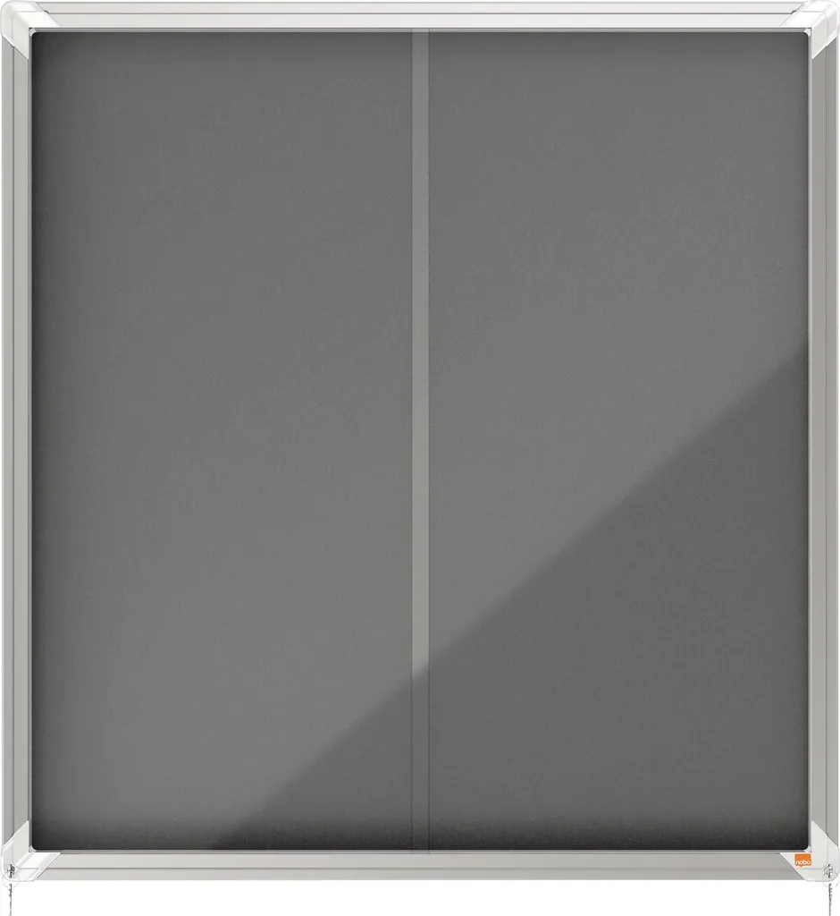Vitrine coulissante 12xA4 feutre gris : protégez vos documents muraux