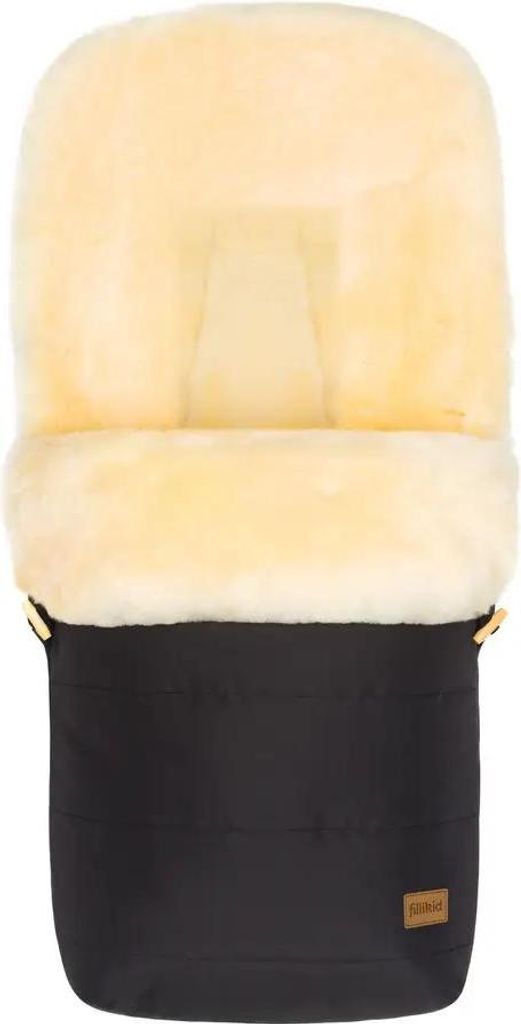 Fillikid Winterfußsack Bernina Lammfell schwarz/natur Produktbild 