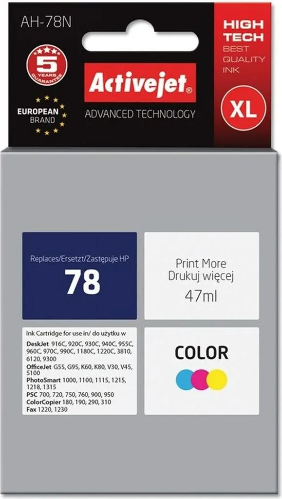 Cartuccia Compatibile HP 78 Colore | Activejet AH-78N Supreme 47ml