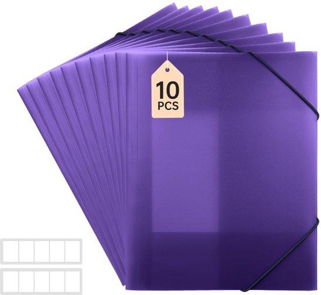 Robuste A4-Dokumentenmap, elastisch, 10-teilig, PP-Material