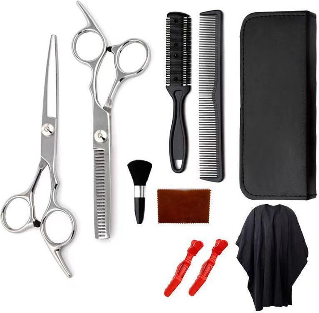 Haarschneidescheren-Set aus 4CR-Edelstahl, 6 Zoll, scharf, Produktbild 