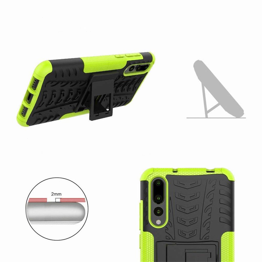 KANSI Cover compatibile con Huawei P20 Pro, Flip Pelle Smart View Custodia Vetro Temperato - Marino