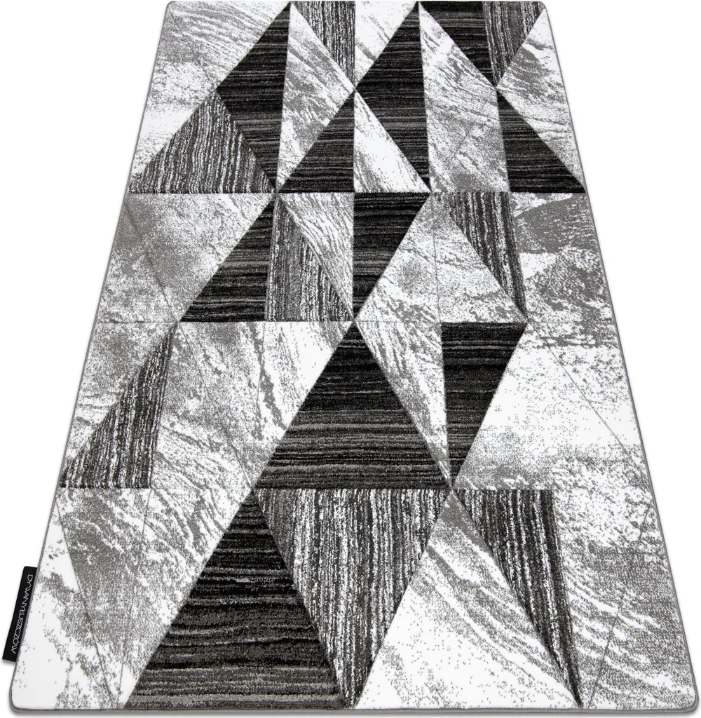 Tapis de salon géométrique ALTER Nano gris 160x220 cm haut de gamme