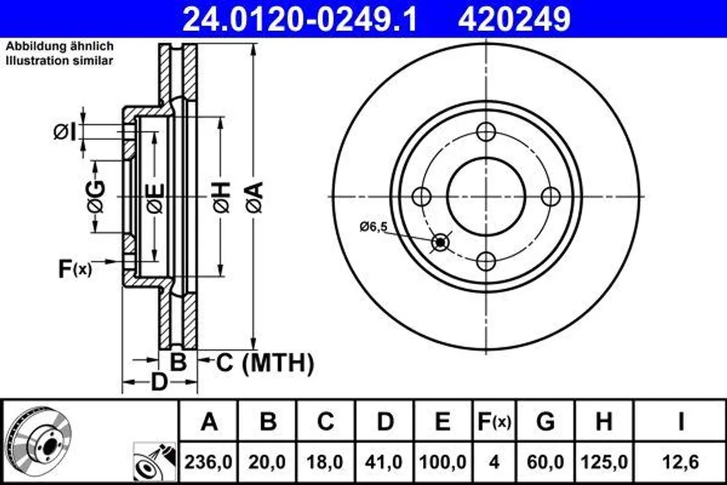 Disque de frein pour Opel Karl : Solution OE 13584676 pour Entretien