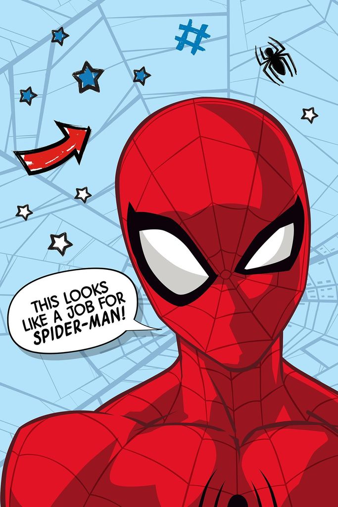 Spiderman Fleece-Plaid Job 100 x 150 cm Immagine del prodotto 
