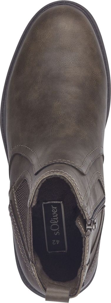 s.Oliver Herren Stiefelette Chelsea Boot Reißverschluss Soft Foam 5-15304-43, Größe:46 EU, Farbe:Braun