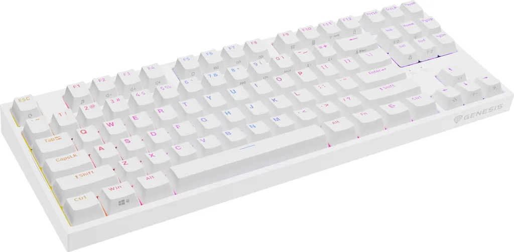 Clavier Gaming Genesis Thor 404 TKL Anti-Ghosting USB Finition Blanc