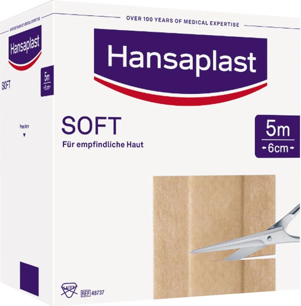 Hansaplast Soft Pflaster 6 cmx5 m Rolle 1 St