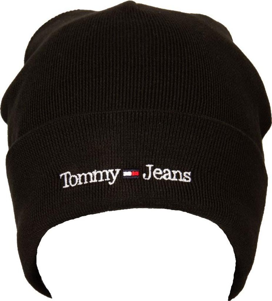 TOMMY HILFIGER JEANS Mütze mit Umschlag aus Baumwollmischung Artikel AW0AW15473 TJW Sportmütze, UNICA - ONE SIZE, Cotone 50%,Acrilica 50%