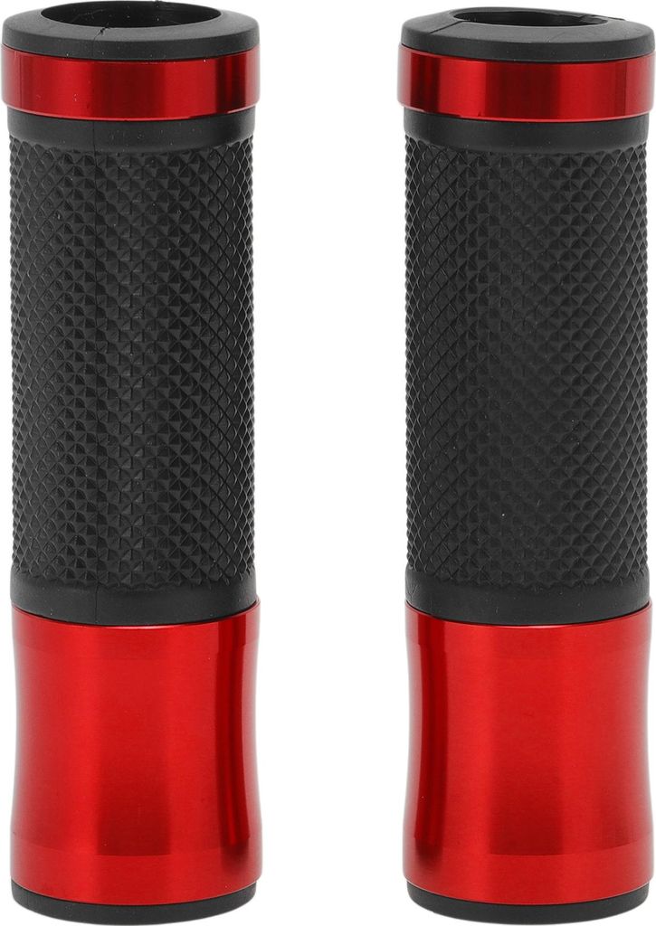 7/8" 22mm 15/16" 24mm Universelle Motorrad Handgriffabdeckungen Aluminiumlegierung Gummi Lenkergriffe Für Motorroller Scooter Fahrrad ATV Rot 1 Paar