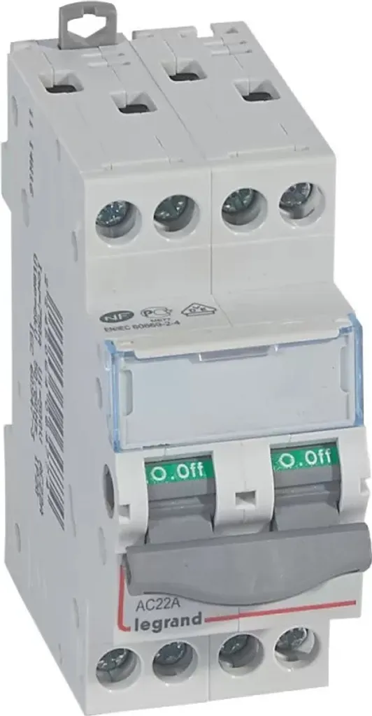 Legrand DX3 406477 Interrupteur de Commande 4P 20A Basculement Arrêt