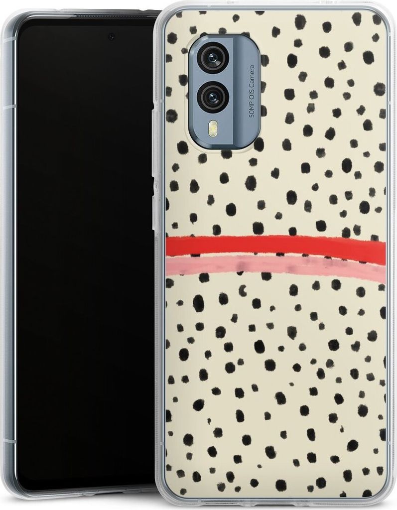 DeinDesign Handyhülle für Nokia X30 Silikon Hülle Case Smartphone Schutzhülle Kunst Punkte Streifen
