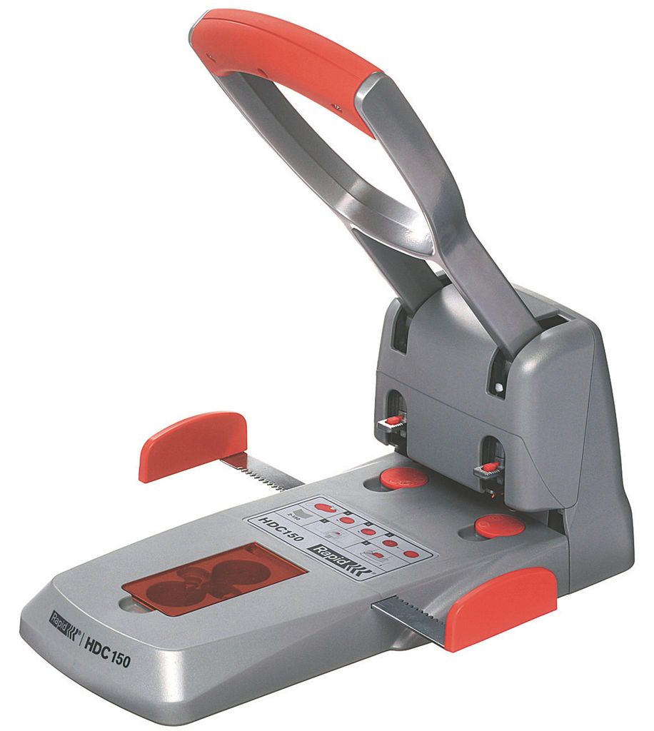 Rapid Registraturlocher Supreme HDC150/2 silber / orange