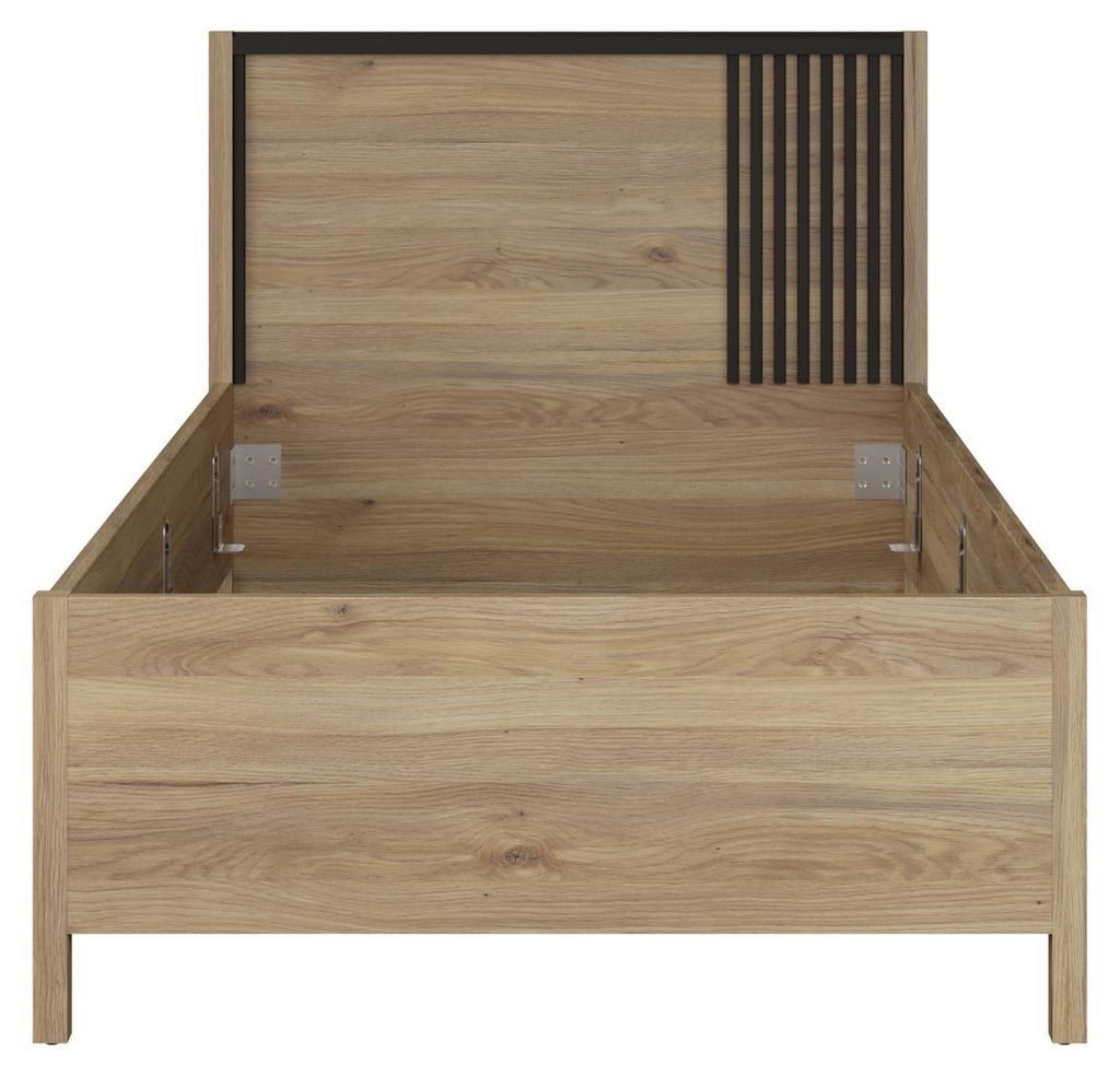 Bett >JYTANA< in Mauvella Eiche Nachbildung - 97,9x89,7x206,9cm (BxHxT)