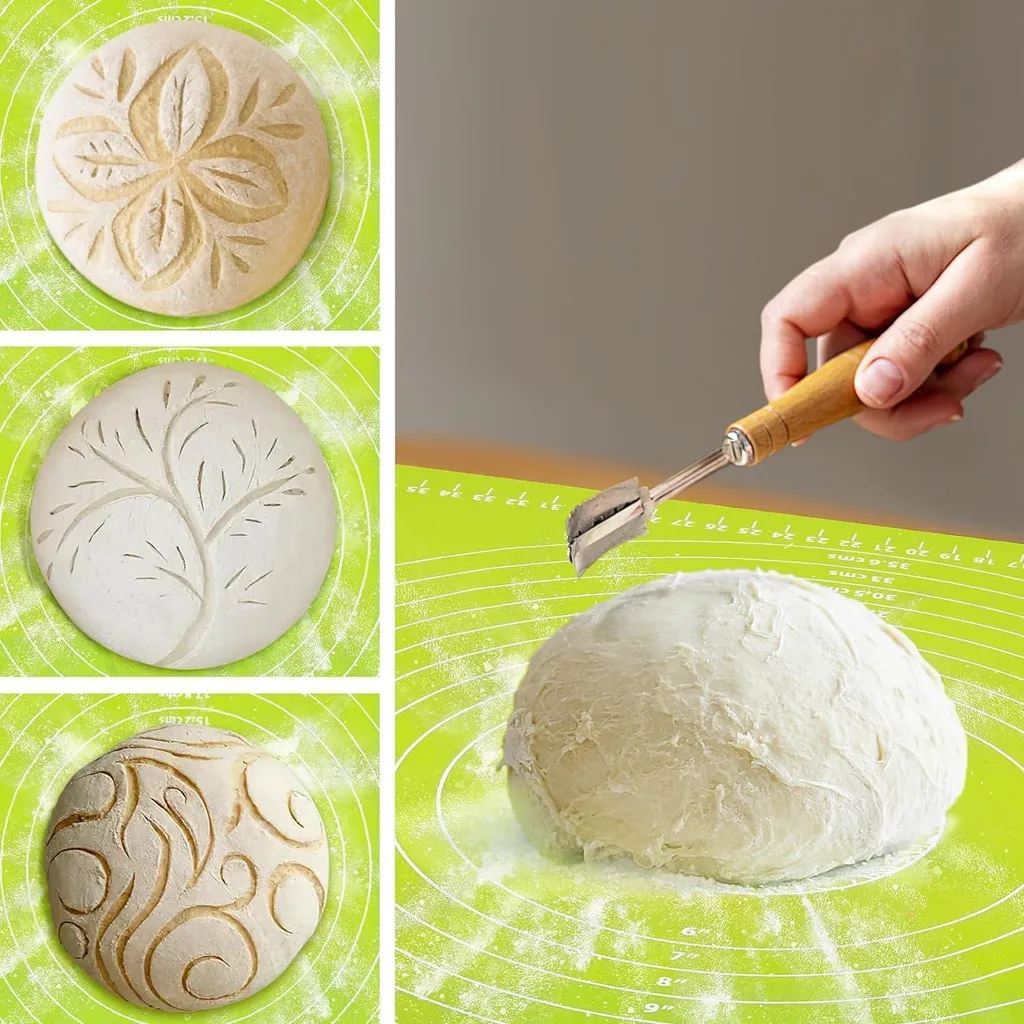 Set Da Pane Fai Da Te: 32 Pezzi Tra Cestini In Silicone Pieghevoli, Tappetino E Imbracatura | Kit Completo Per Pasta Madre E Lievitazione - 3