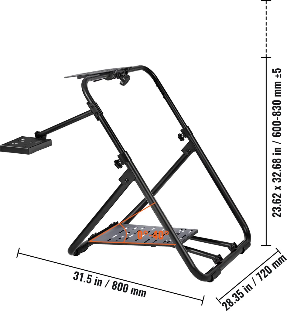 Support de volant robuste pliable avec base ajustable pour Thrustmaster - 8