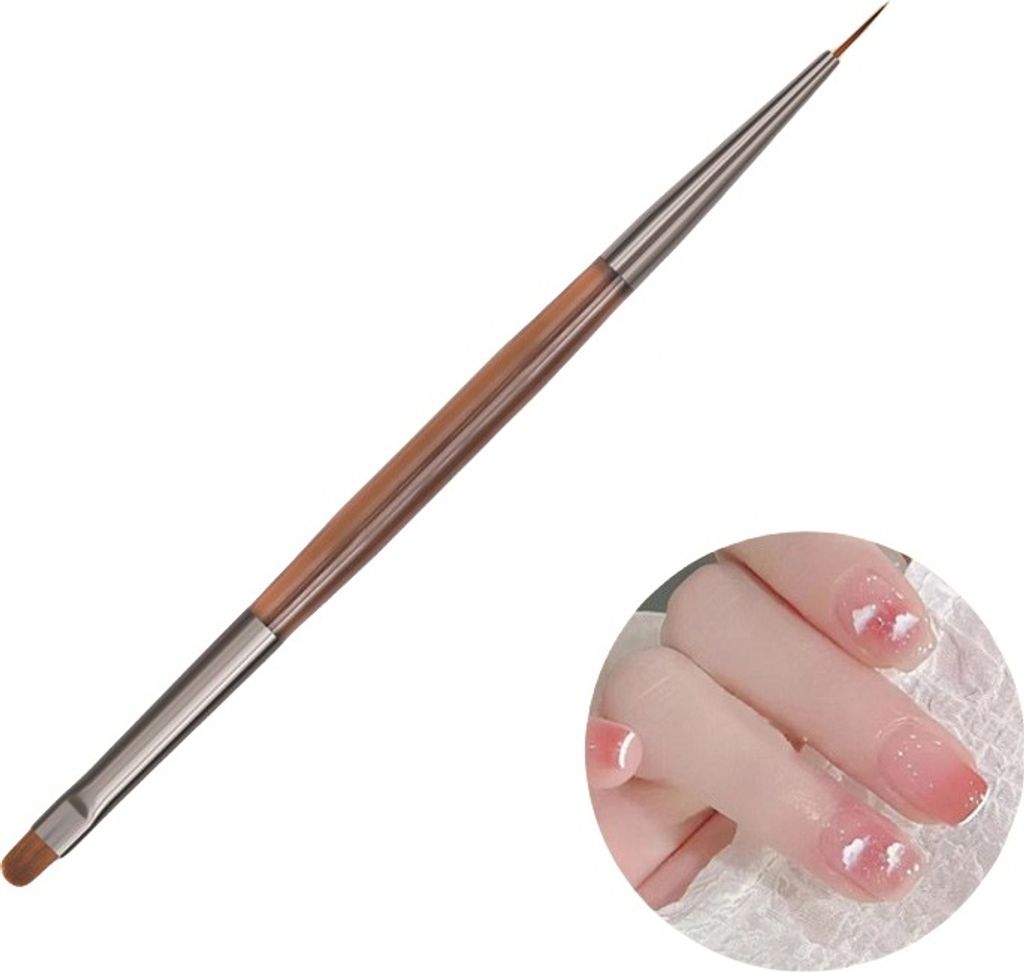 INF Brauner Farbverlauf Nail Art Pinsel Stift für Acryl & Gel Modell 9