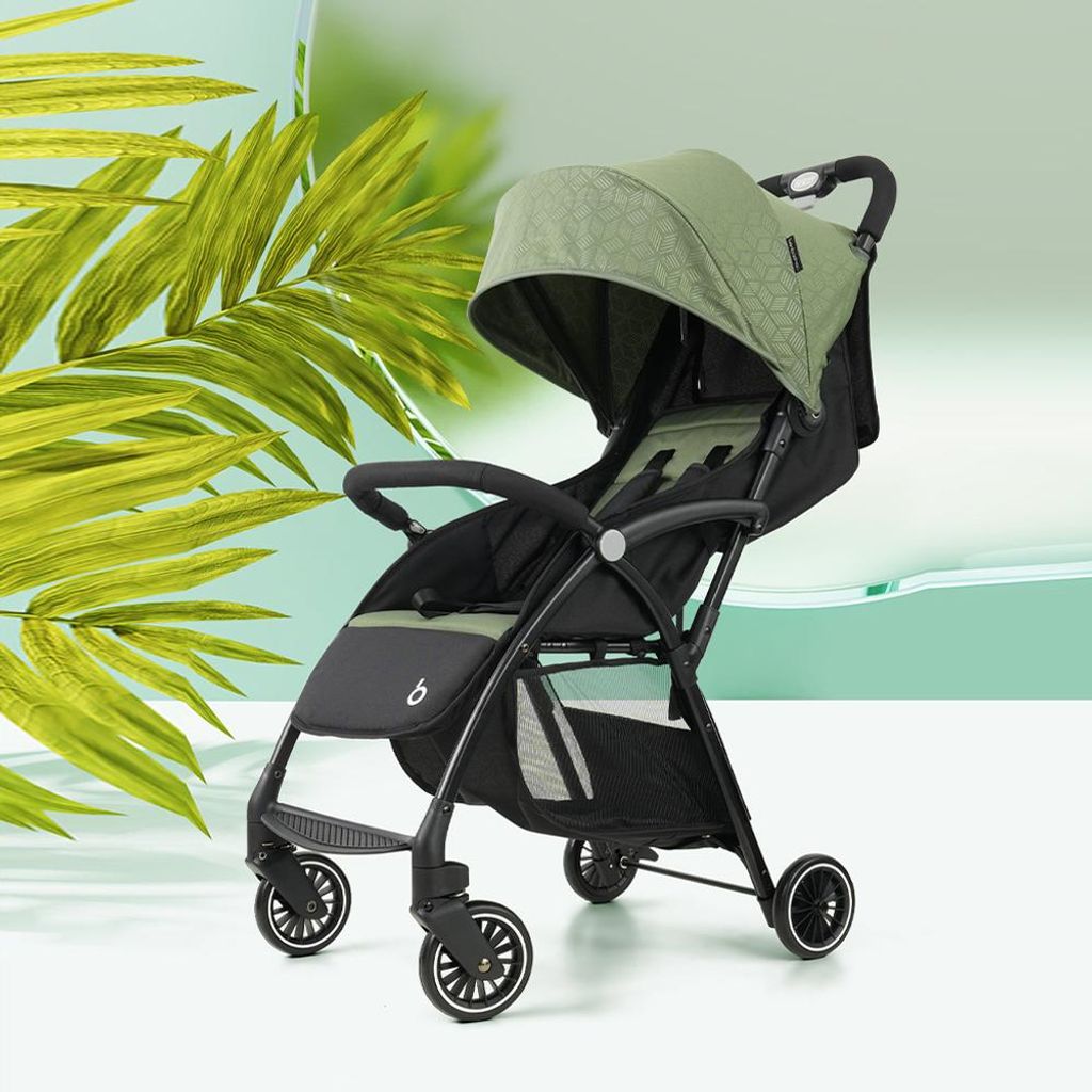 Kinderwagen Buggy mit Liegeposition zusammenklappbar Trolley-Funktion 43*79.2*103cm Grün /A10Grün/