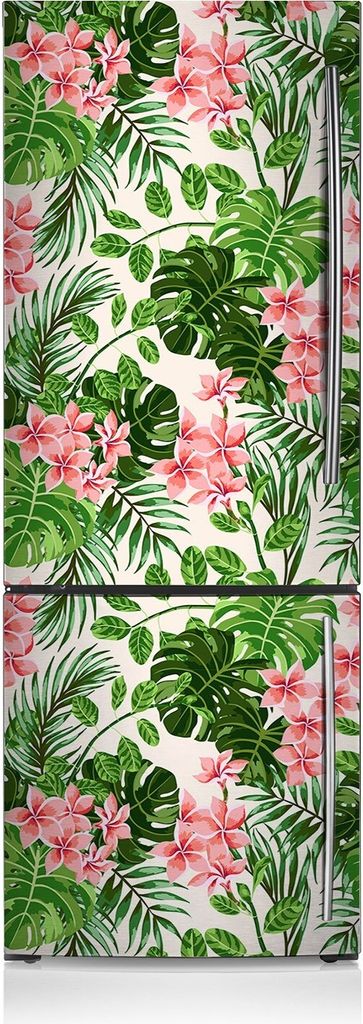 Aufkleber Kühlschrankmagnete Dekoration Kühlschrankfolie 70x190 cm - Hibiskus