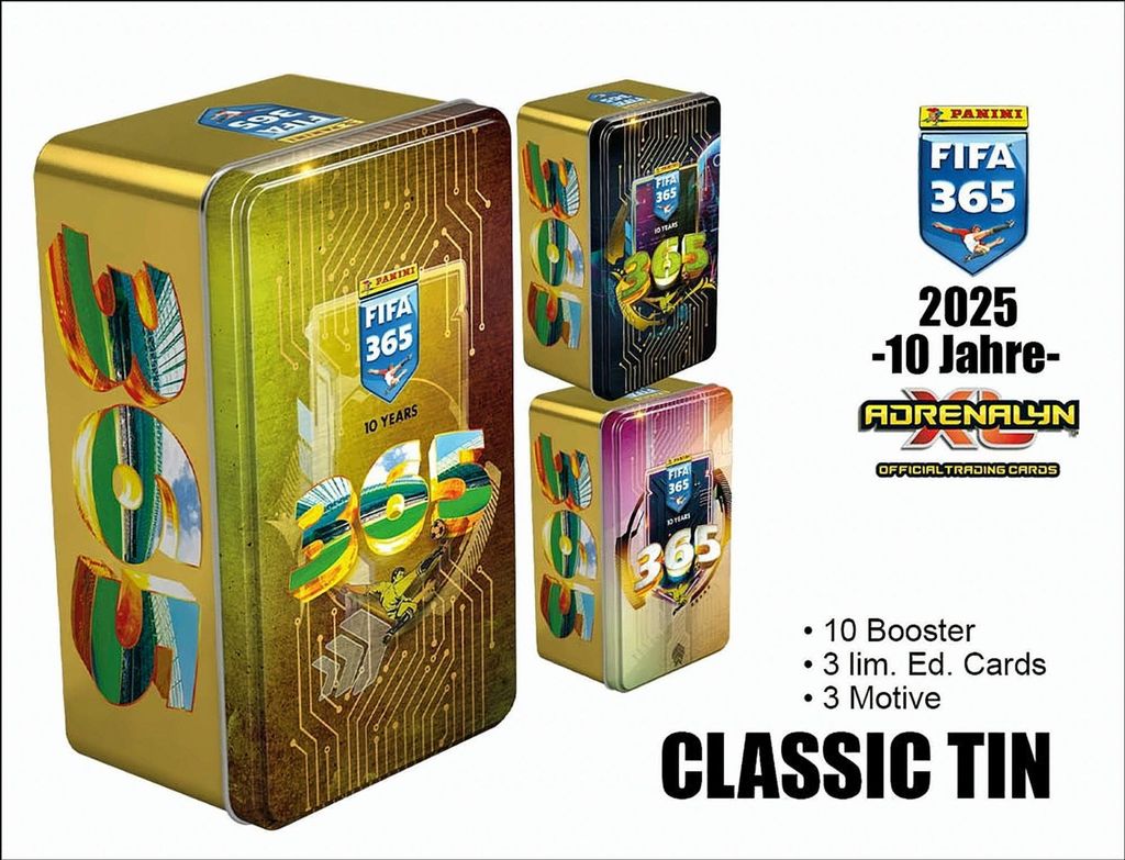 FIFA 365 Adrenalyn XL 2025 Trading Cards Classic Tin Produktbild 