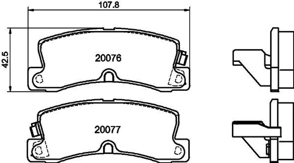 Plaquettes de frein HELLA OE AY060TY001 haute résistance Corolla