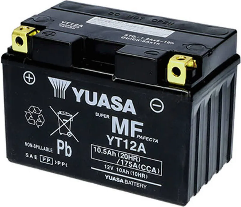 Batteria Moto Yuasa YT12A-BS 12V 175A | Massima Potenza di Avviamento
