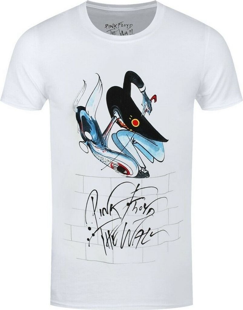 Pink Floyd - "The Wall Teacher" T-Shirt für Herren/Damen Uni RO1686 (XL) (Weiß)