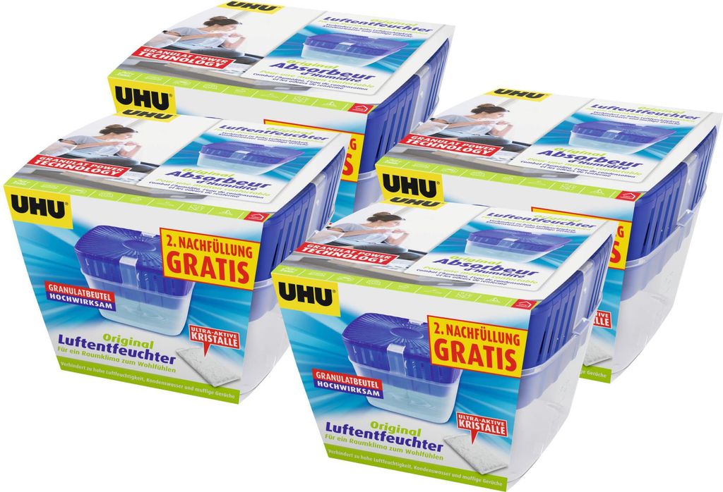 4x UHU 47130 Luftentfeuchter Original 450 g