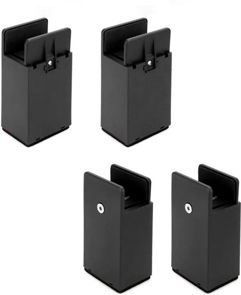 Supports de meuble noirs 10 cm : stabilisez vos tringles de 38 mm