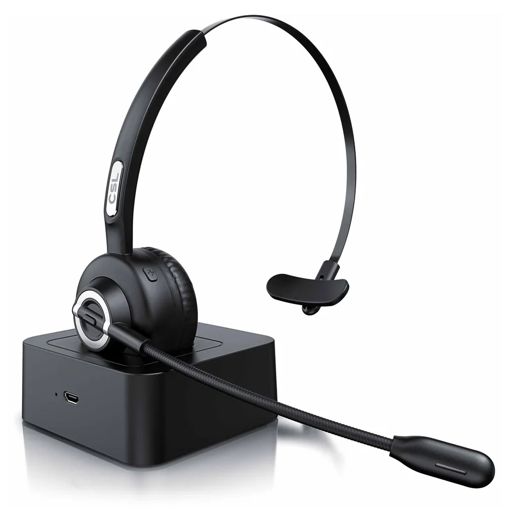Casque Bluetooth Multipoint Léger avec Micro et Station de Charge USB