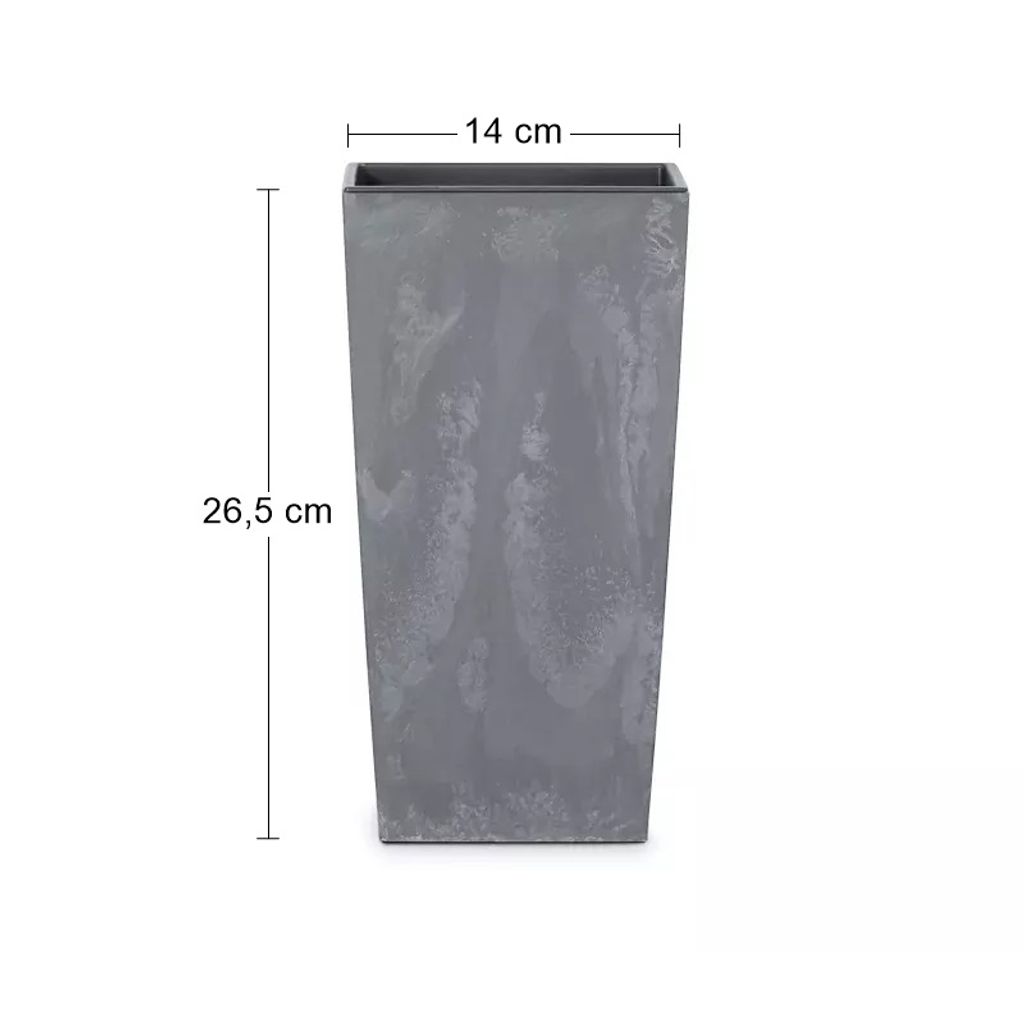 Doniczka URBI SQUARE BETON EFFECT - marengo - Prosperplast Zdjęcie produktu 2