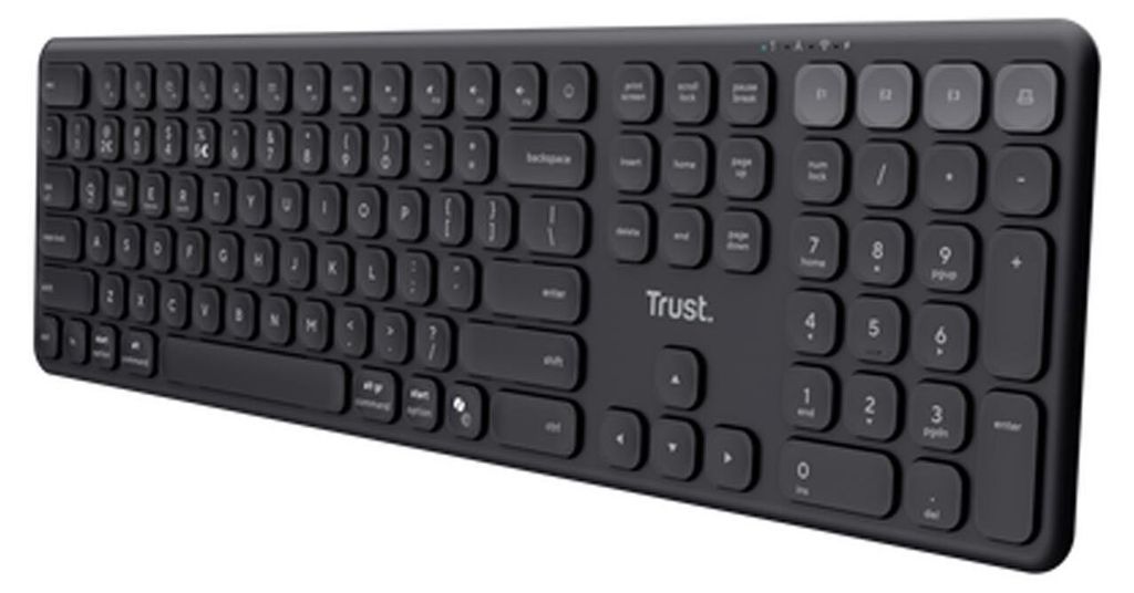 Tastiera senza fili Trust Vaiya QWERTZ Nero, Bluetooth Immagine del prodotto 