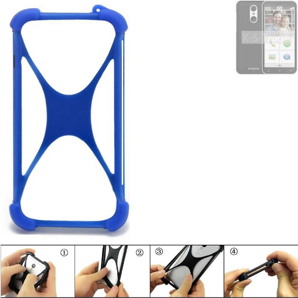 K-S-Trade Handy Hülle kompatibel mit Emporia Smart.4 Silikon Schutzhülle Cover Case Bumper Silikoncase TPU Softcase Schutz Hülle Smartphone
