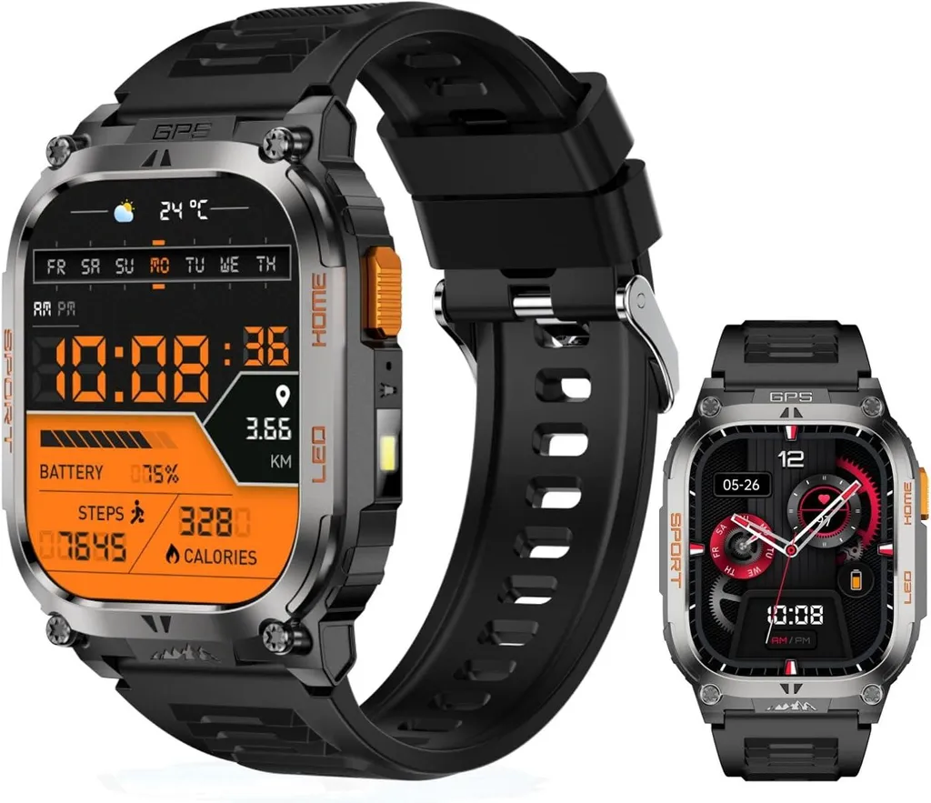 Montre de fitness pour femmes et hommes avec suivi de santé