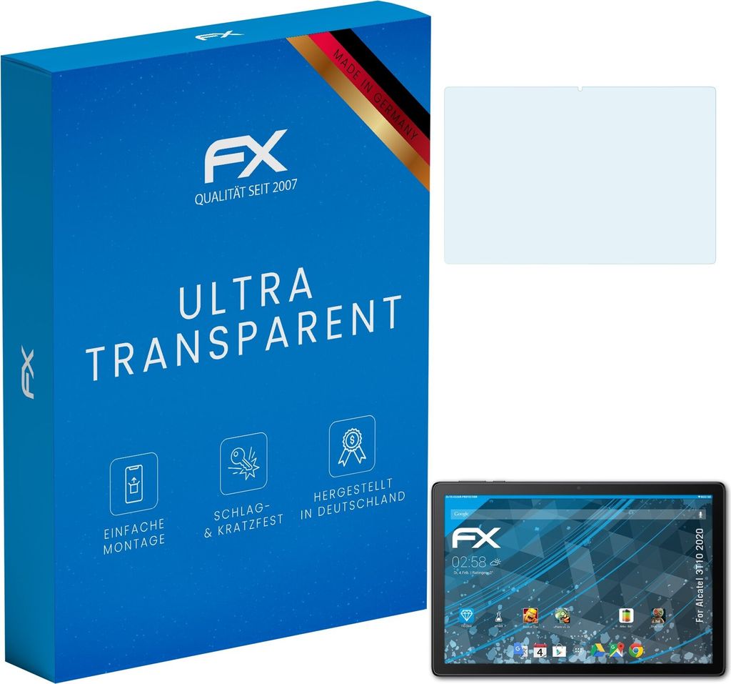 atFoliX FX-Clear 2x Schutzfolie kompatibel mit Alcatel 3T10 (2020) Displayschutzfolie