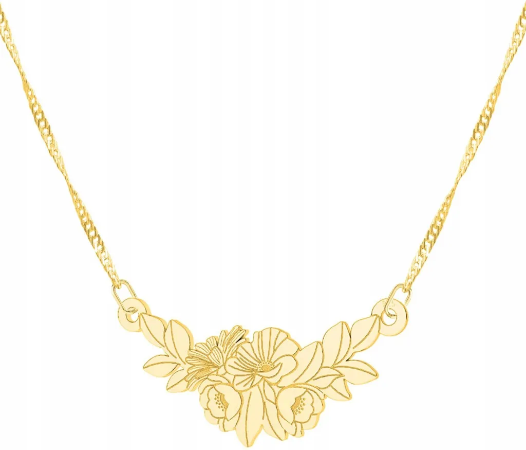 Collana Bouquet Fiori di Campo Argento 925 e Oro - Eleganza Naturale