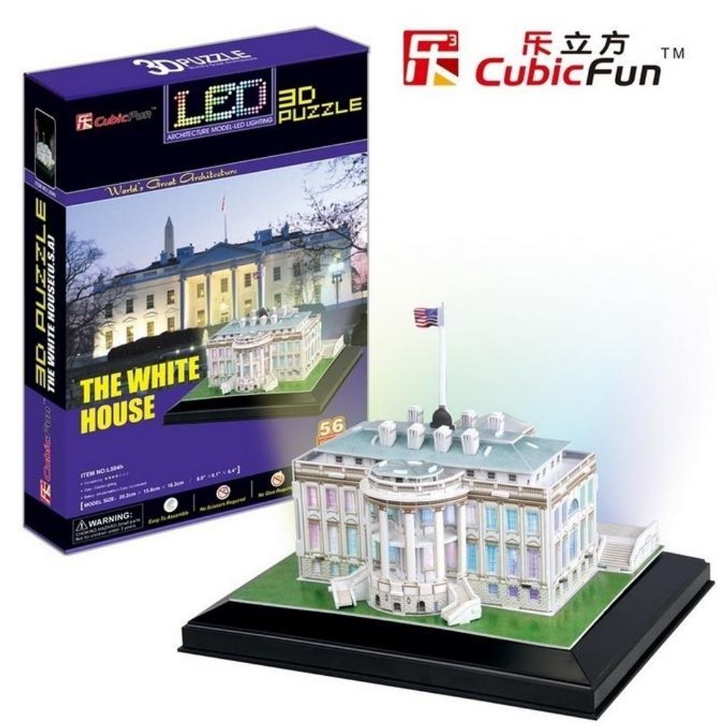 CubicFun- La Casa Blanca 3D LED Puzzle (L504) CUBICFUN
