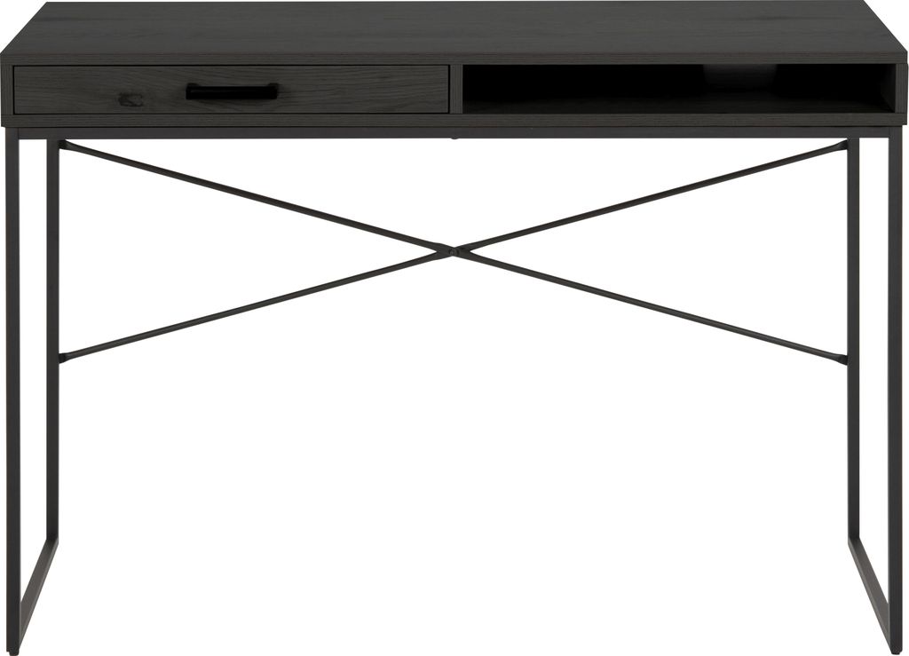 Seaford Schreibtisch 1 Schublade schwarz. Produktbild 