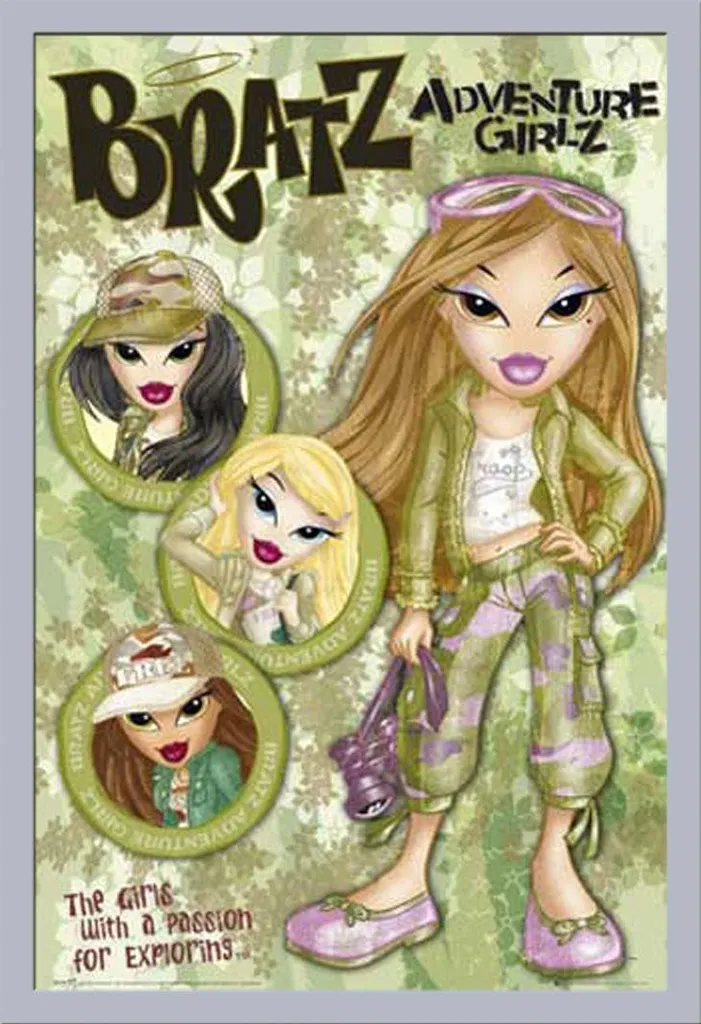 Edizione Limitata Poster Bratz Adventure Girls + Cornice Shinsuke