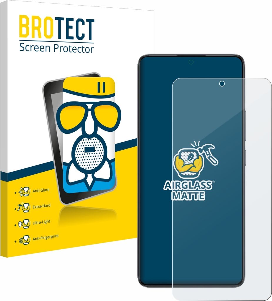 BROTECT Entspiegelungs Schutzglas für Xiaomi Poco F7 Pro Schutzfolie Panzer Folie Glas Display Schutz matt